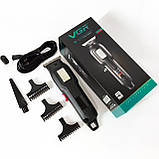 Електрична машинка з насадкою для бороди, Професійна машинка для стрижки з насадками DR-30, фото 8