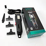 Електрична машинка з насадкою для бороди, Професійна машинка для стрижки з насадками DR-30, фото 4