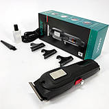 Електрична машинка з насадкою для бороди, Професійна машинка для стрижки з насадками DR-30, фото 5