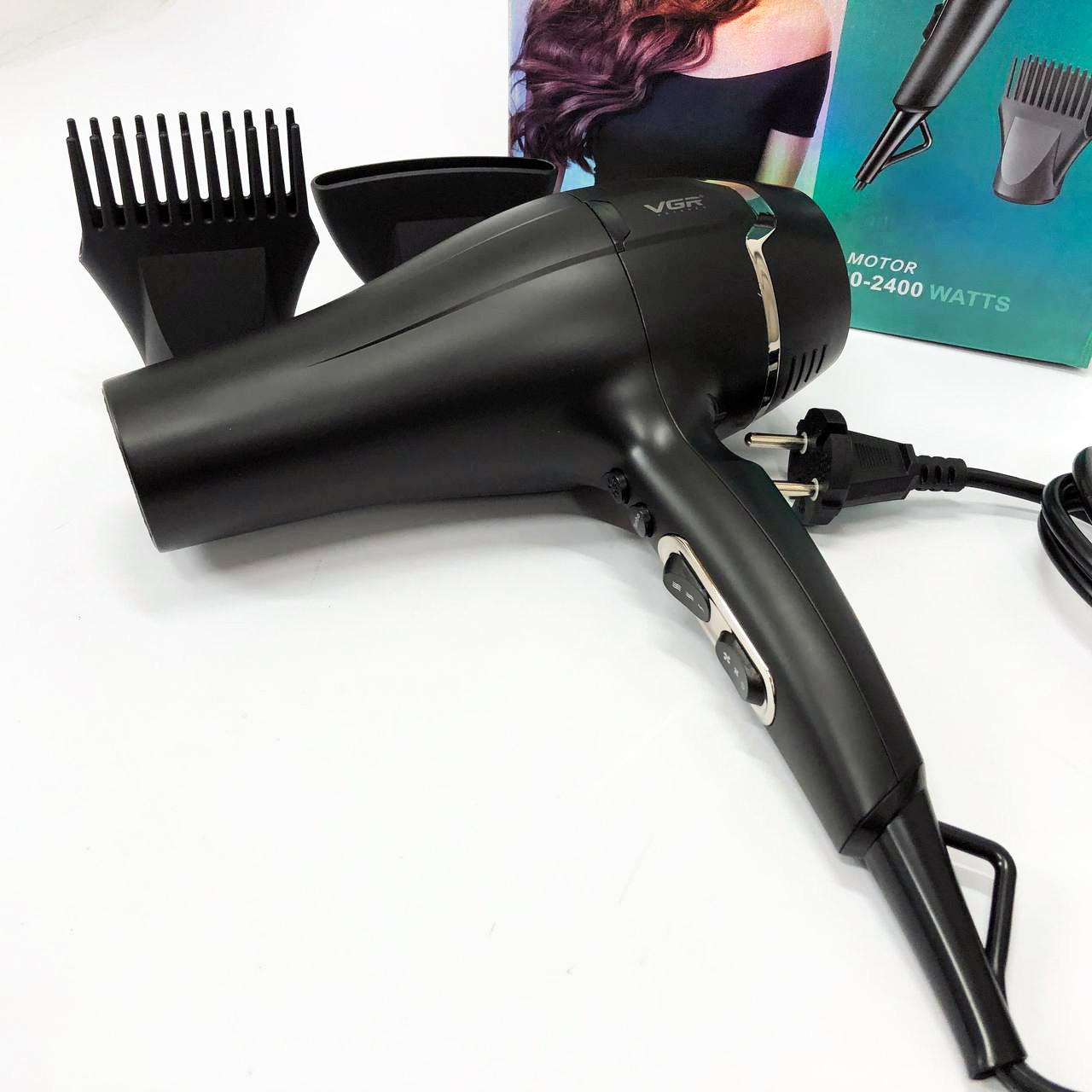 Стильний фен для укладання волосся VGR V-450, Домашній фен для ламкого волосся RA-76, фото 1