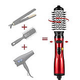 Фен щітка гребінець, Фен для голови з гарантією, Хороший фен Сучасний для укладання UP-79, фото 9