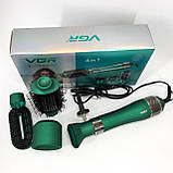 Фен потужний VGR, Стайлер фен гребінець для волосся, Фен- браш для укладання Легкий професійний UY-93, фото 7