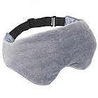 Маска для сну Supretto обтяжена велюрова, Сірий (8976), фото 2