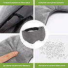 Маска для сну Supretto обтяжена велюрова, Сірий (8976), фото 7