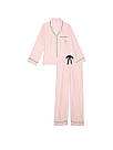 Фланелева Піжама Victoria's Secret Flannel Long Pajama Set, Рожева в смужку, фото 5