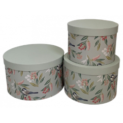 Подарочные коробки UFO W2767 Набор 3шт BIRD круг.