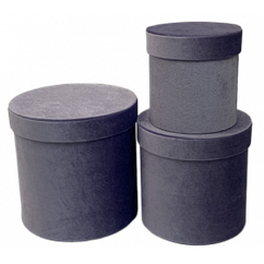 Подарочные коробки UFO W2908 Набор 3 шт VELVET LILAC круг.