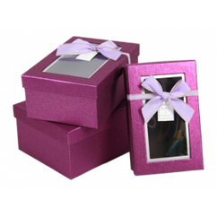 Подарочные коробки UFO 1037K-316 Набор 3 шт PINK прям.