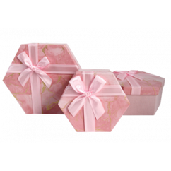 Подарункові коробки UFO 40321-132 Набір 3 шт PINK жердин.