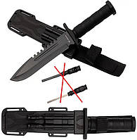 Ніж військовий тактичний 15HS251 Maverig УЦІНКА без кремній, стругачка, свисток сталь