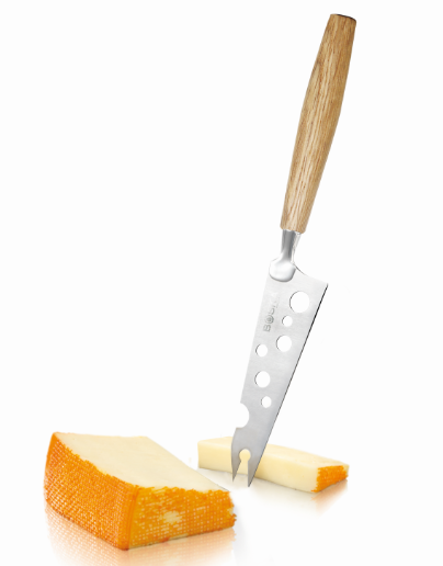 Ніж для нарізки м'яких, напівтвердих та твердих сортів сиру "Cheesy Knife Oak" від нідерландського бренду Boska, фото 1