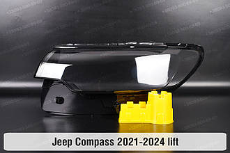 Скло фари Jeep Compass (2021-2024) рест ліве
