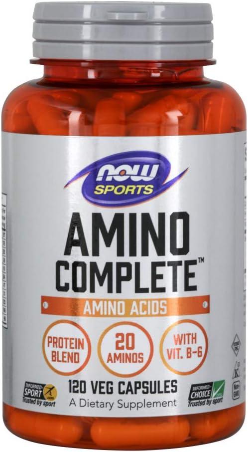 NOW Foods, Sports, Amino Complete, амінокислотний комплекс, 120 вегетаріанських капсул