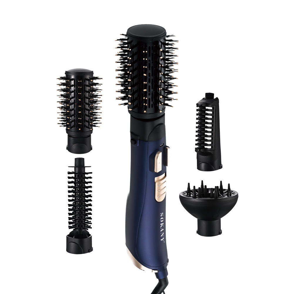 Багатофункціональний фен-щітка для волосся Sokany SK-15007 з насадками 1400 Вт дифузор