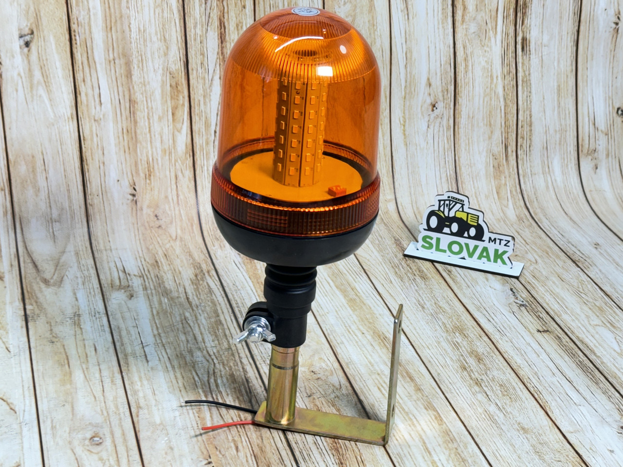 Светодиодная LED мигалка с кронштейном, желтая на 3 режима (12-24v), фото 1