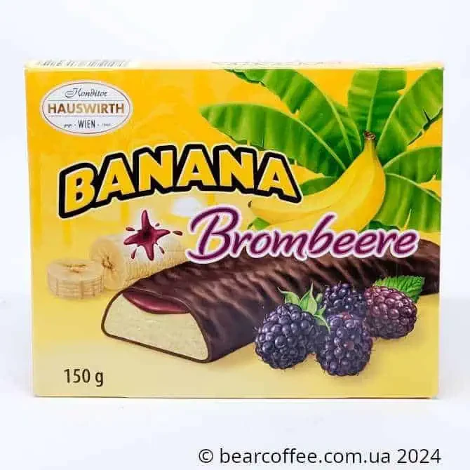 Hauswirth Schoko-Banana бананове суфле з ожиною в шоколаді 150г