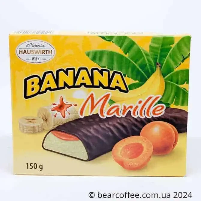 Hauswirth Schoko-Banana бананове суфле з персиком в шоколаді 150г