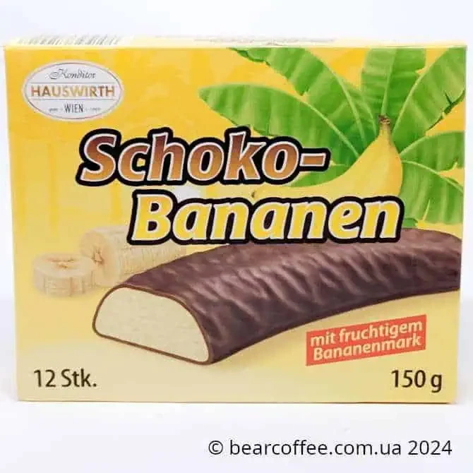 Hauswirth Schoko-Bananen бананове суфле в шоколаді 150г