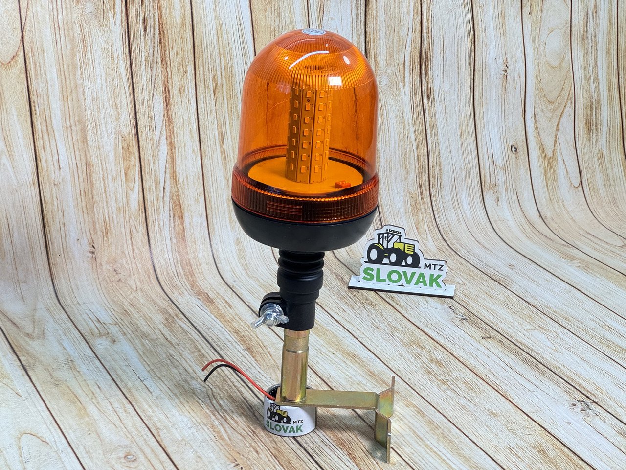 Светодиодная LED мигалка с кронштейном, желтая на 3 режима (12-24v), фото 1
