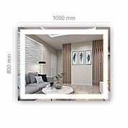 Дзеркало з LED підсвіткою SR-004 (1000х800мм)