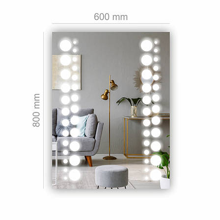 Дзеркало з LED підсвіткою SR-020 (600х800мм), фото 3