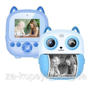 Дитячий фотоапарат моментального друку Print Camera S5 Blue