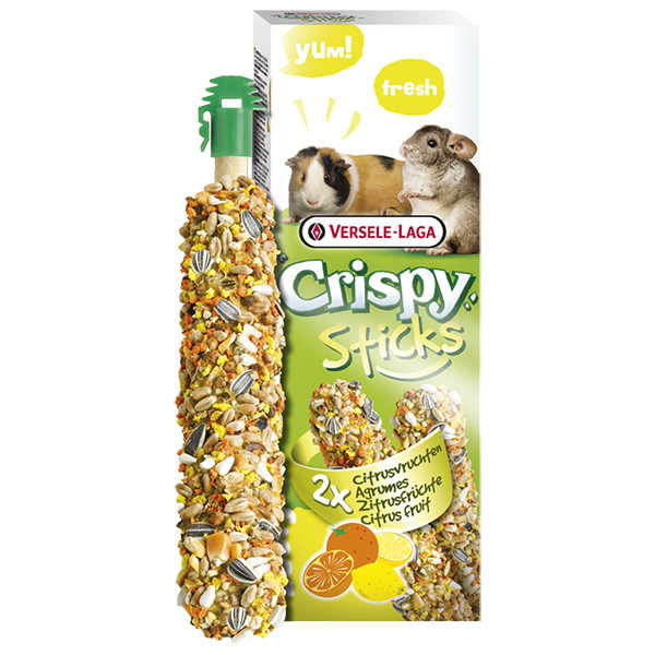 Versele-Laga Crispy Sticks Citrus Fruit ласощі стік для свинок шиншил Версель Лага Кріспі 2х55г(620663), фото 1