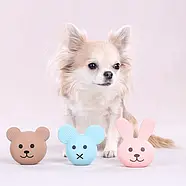 Flamingo Oraka Bear Mouse Rabbit Фламінго Орака іграшка з пищалкою для собак (ведмідь миша кролик-1ед) 523311, фото 2