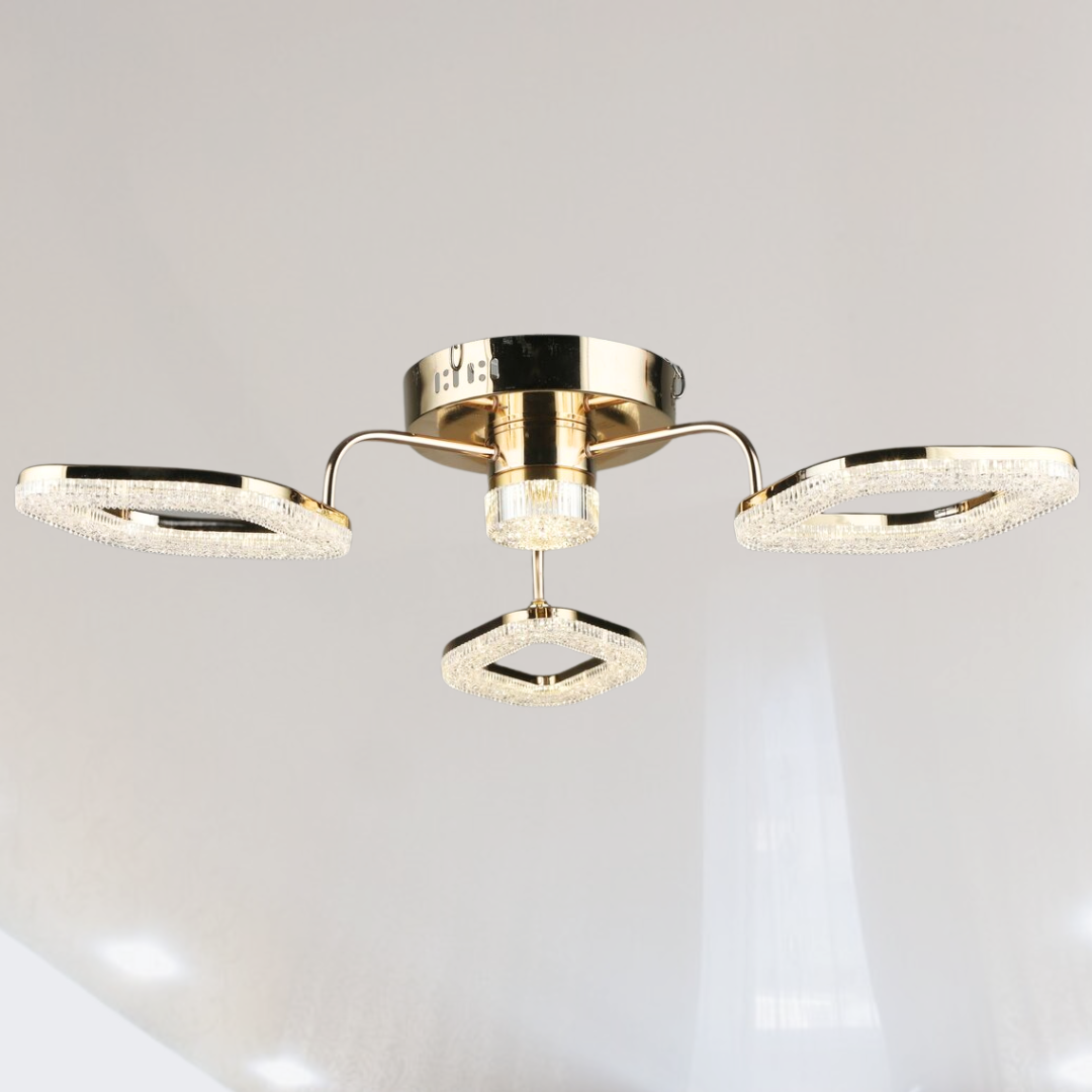 Люстра Led на три промені 35W Sirius 35W до 8 м² колір Золотистий SP000043651, фото 1