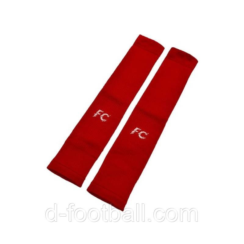 Гетри футбольні "FC" обрізані (червоний) F2024-306, Червоний, Розмір (EU) — S/M, фото 1