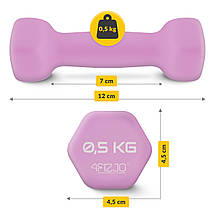 Гантелі вінілові 4FIZJO 2 x 0.5 кг 4FJ0198 Poland, фото 2