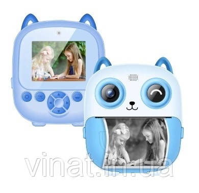 Дитячий фотоапарат моментального друку Print Camera S5 Blue