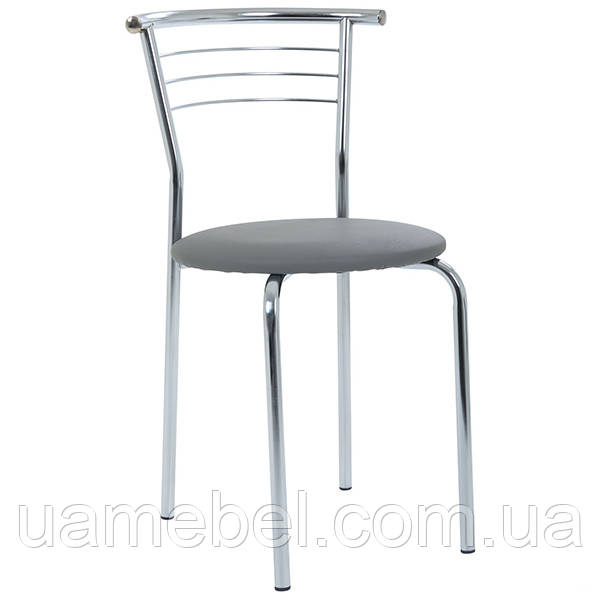 Стілець Маркос хром Кожзам сірий