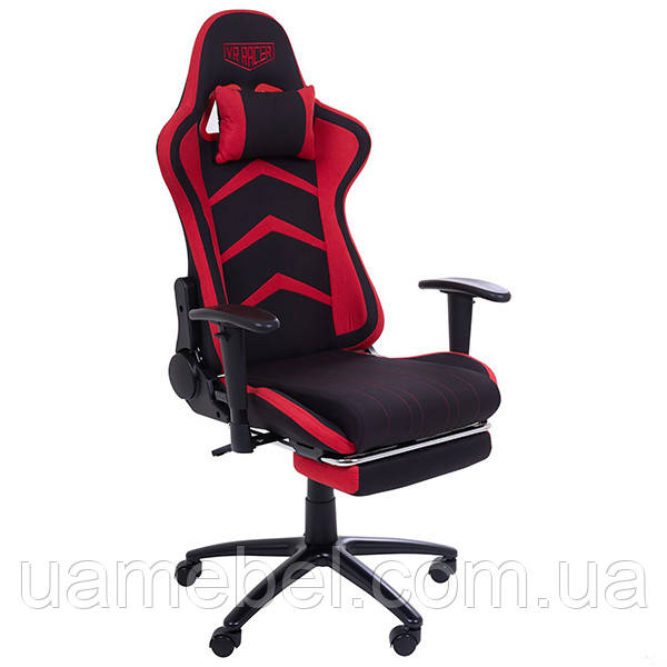 Крісло VR Racer Textile Craft чорний/червоний