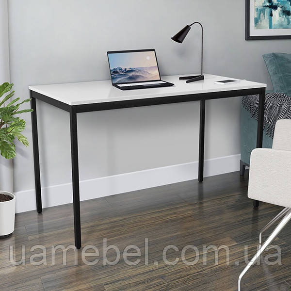 Стіл Турин розбірний (1187х600х750H) чорний графіт/Білий