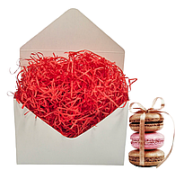 ПРЕМІУМ Пергамент стружка 25г (відео), наповнювач для упаковки продуктів харчування , колір червоний,