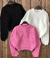 Жіноча в'язана тепла кофта светр Арт. 282А370 Чорний