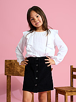 Чорна вельветова юбка для дівчинки