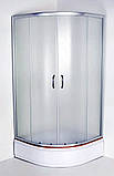 Душова кабіна VIVIA 09-30 RC 90х90х195 середній піддон матове скло 4 мм розсувні двері, фото 2