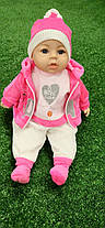 Пупс м'який у зимовій куртці 44 см зі звуками та музикою українською, фото 3