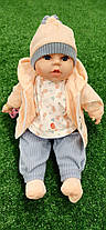 Пупс м'який у зимовій куртці 44 см зі звуками та музикою українською, фото 5