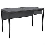 Стіл Осло з шухлядою (1187х600х750) чорний графіт, Сірий Шифер, фото 4