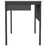 Стіл Осло з шухлядою (1187х600х750) чорний графіт, Сірий Шифер, фото 5