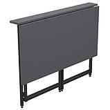 Стіл розкладний Fold FL1000 (1000х600х750Н) чорний/Сірий Шифер, фото 3