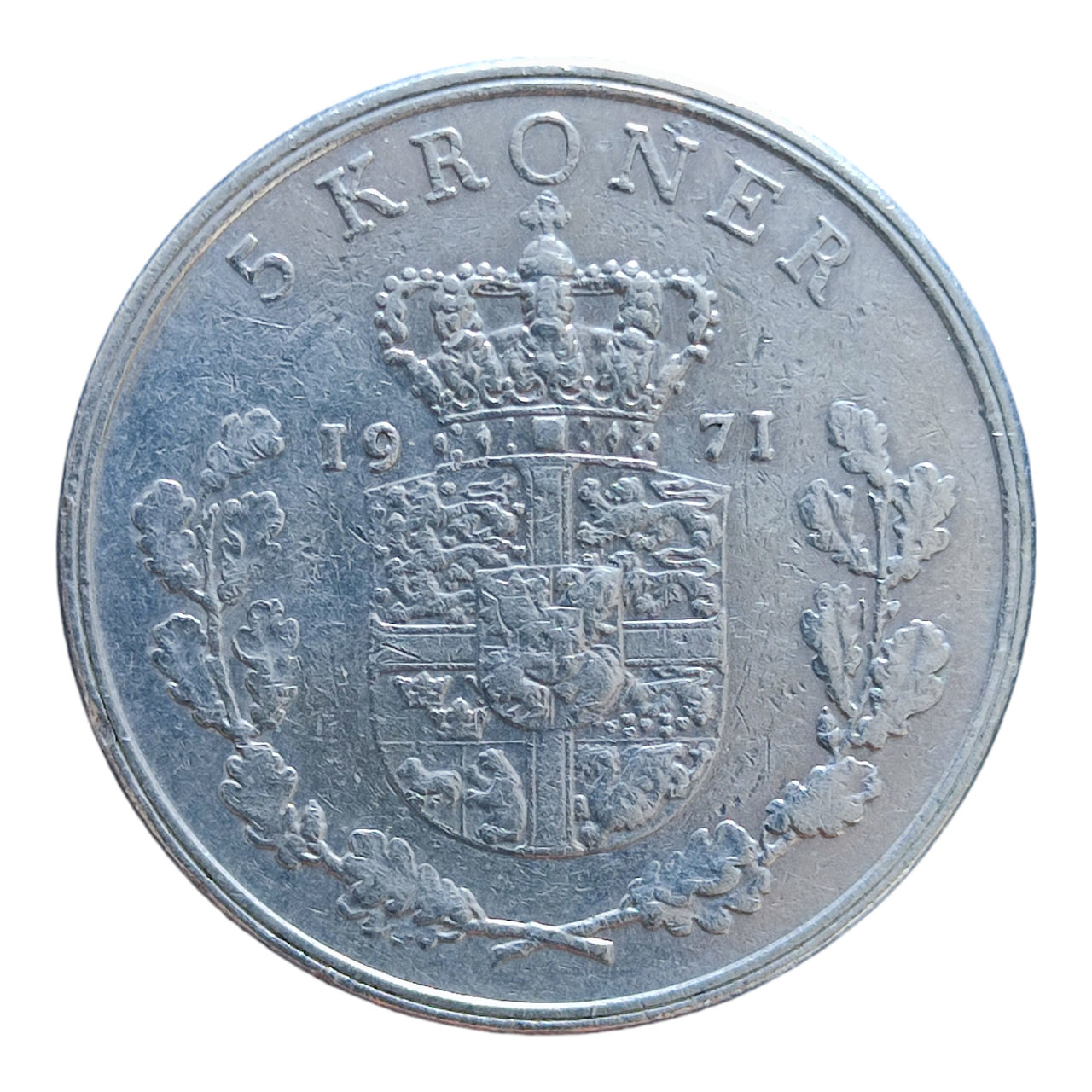 Данія 5 крон, 1971