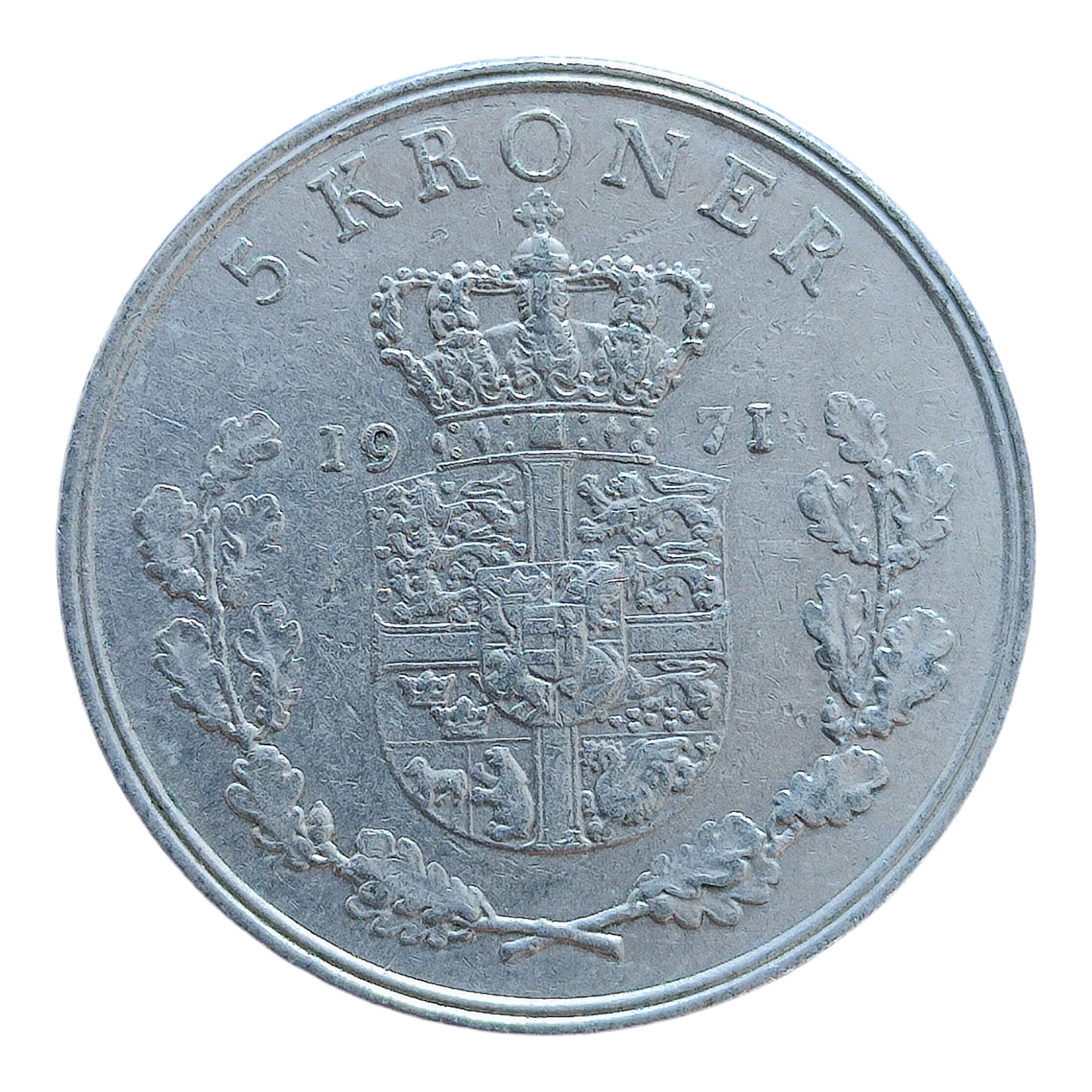 Данія 5 крон, 1971