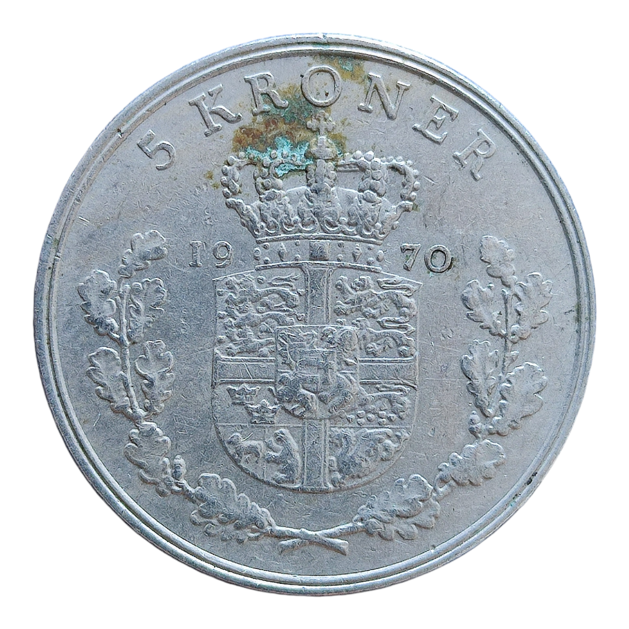 Данія 5 крон, 1970
