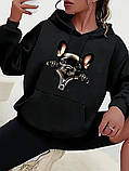 Жіноче тепле худі з собачкою, фото 2