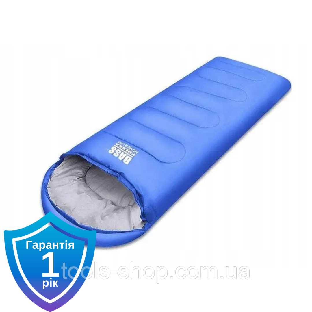 Спальний мішок із капюшоном синій Bass Polska BH 41997, фото 1