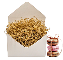 ПРЕМІУМ Пергамент стружка 25г (відео) для декору пакування продуктів харчування, колір коричневий, виробник